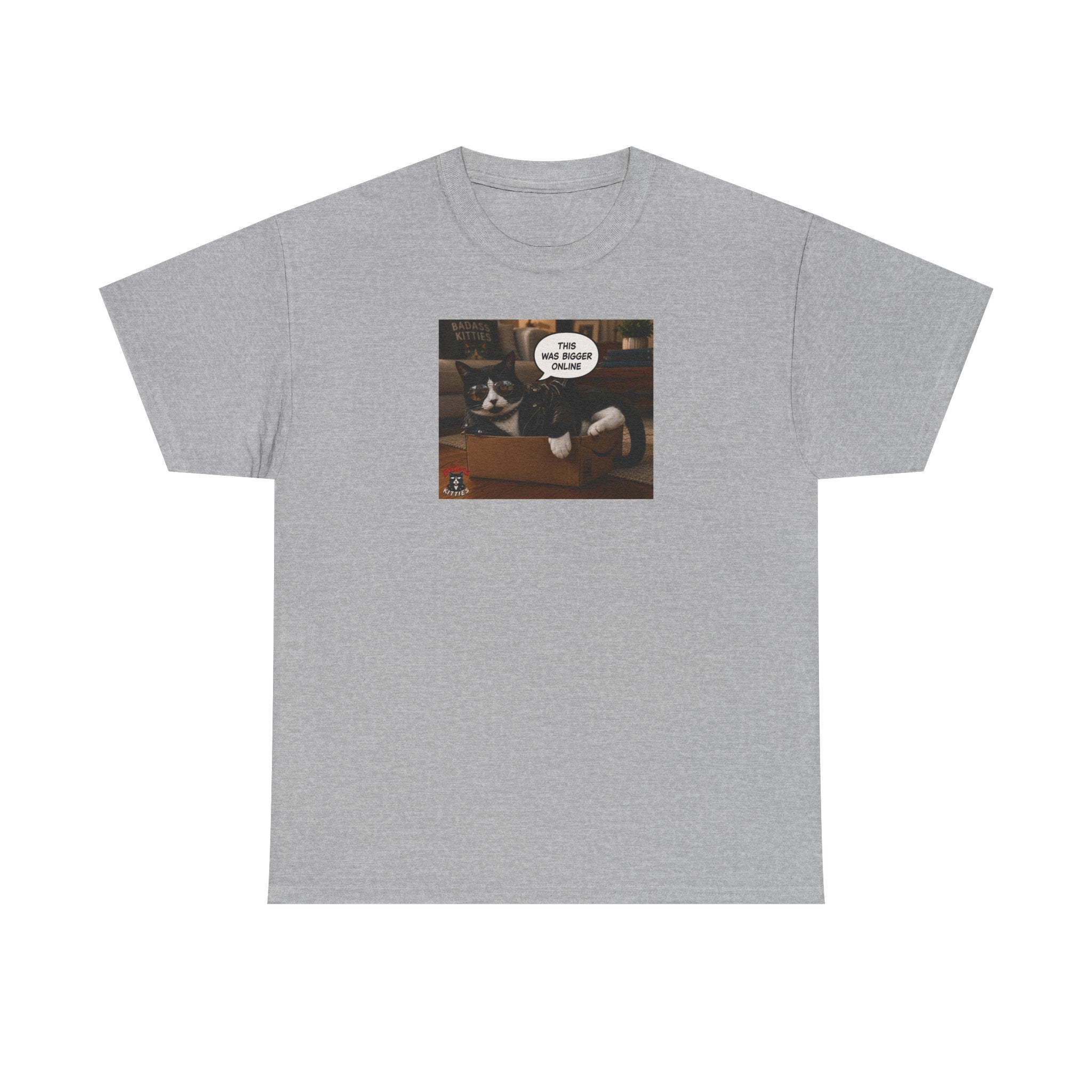 Cat Meme-This Was Bigger Online – Funny Badass Cat T-Shirt