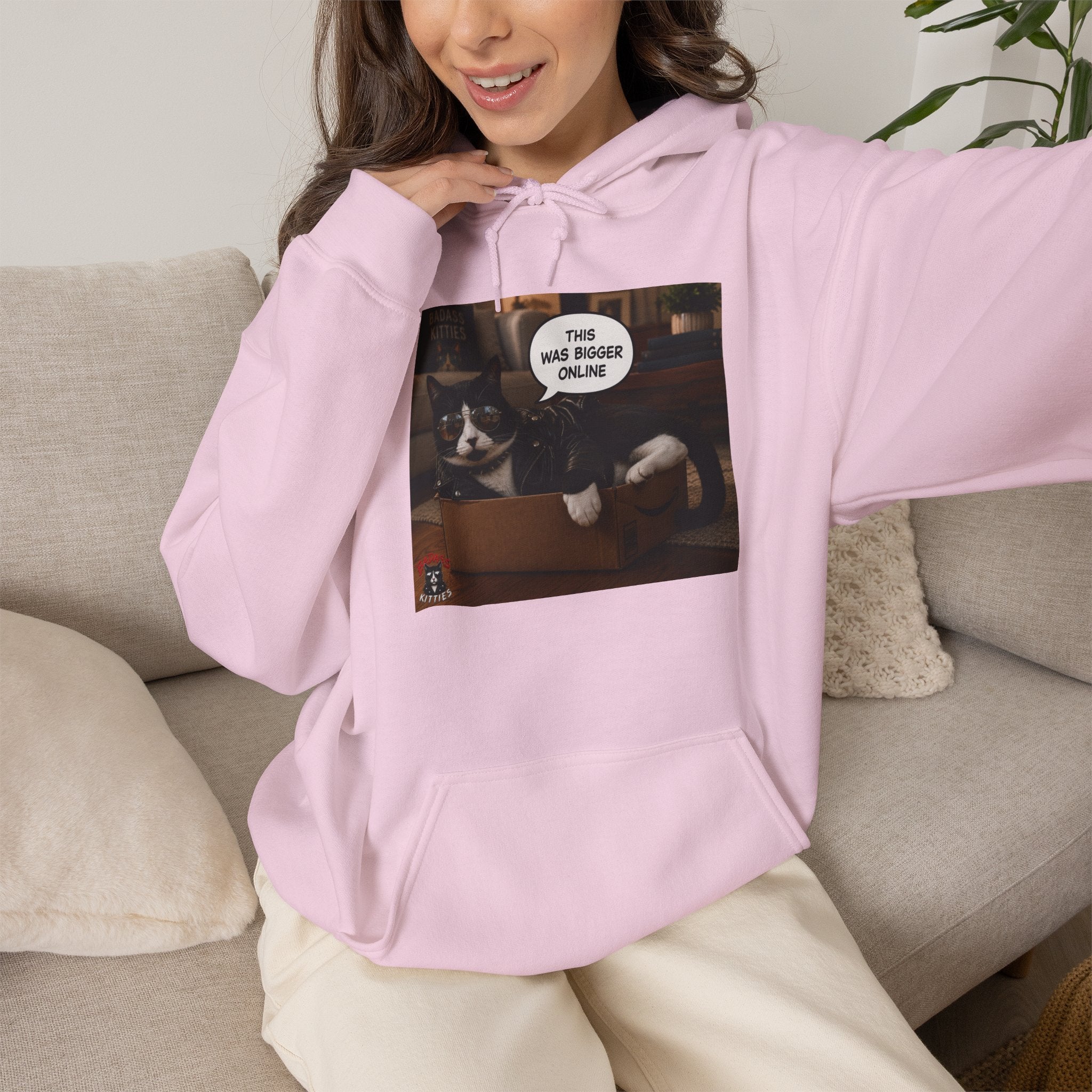 Cat Meme-This Was Bigger Online – Funny Badass Cat Hoodie