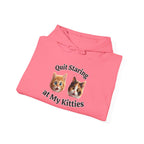 Funny Cat "Quit Staring" Hoodie