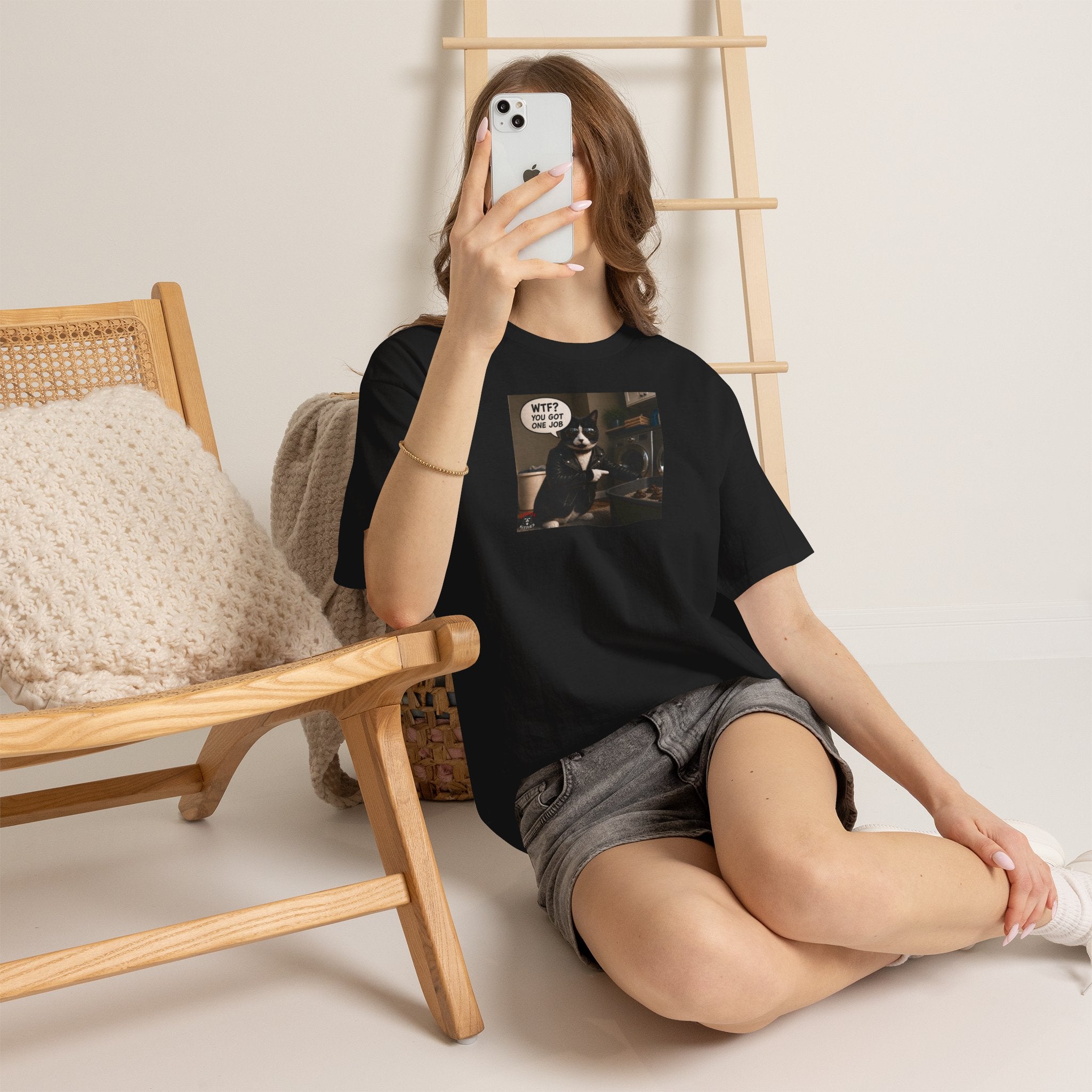 Cat Meme T-Shirt — "WTF? You Got One Job" Graphic Tee