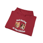 Cat Hilarious "Quit Staring" Fun Hoodie