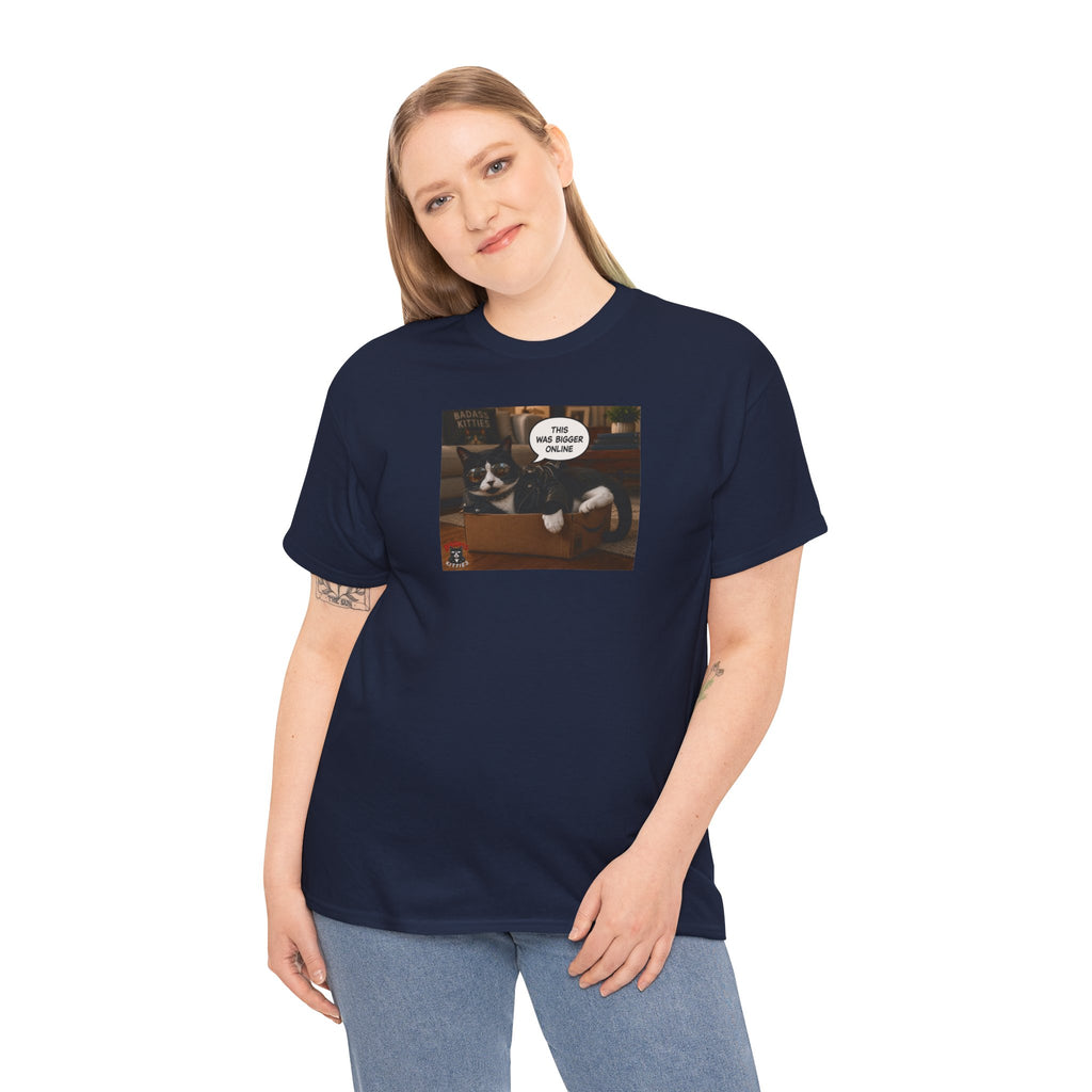 Cat Meme-This Was Bigger Online – Funny Badass Cat T-Shirt