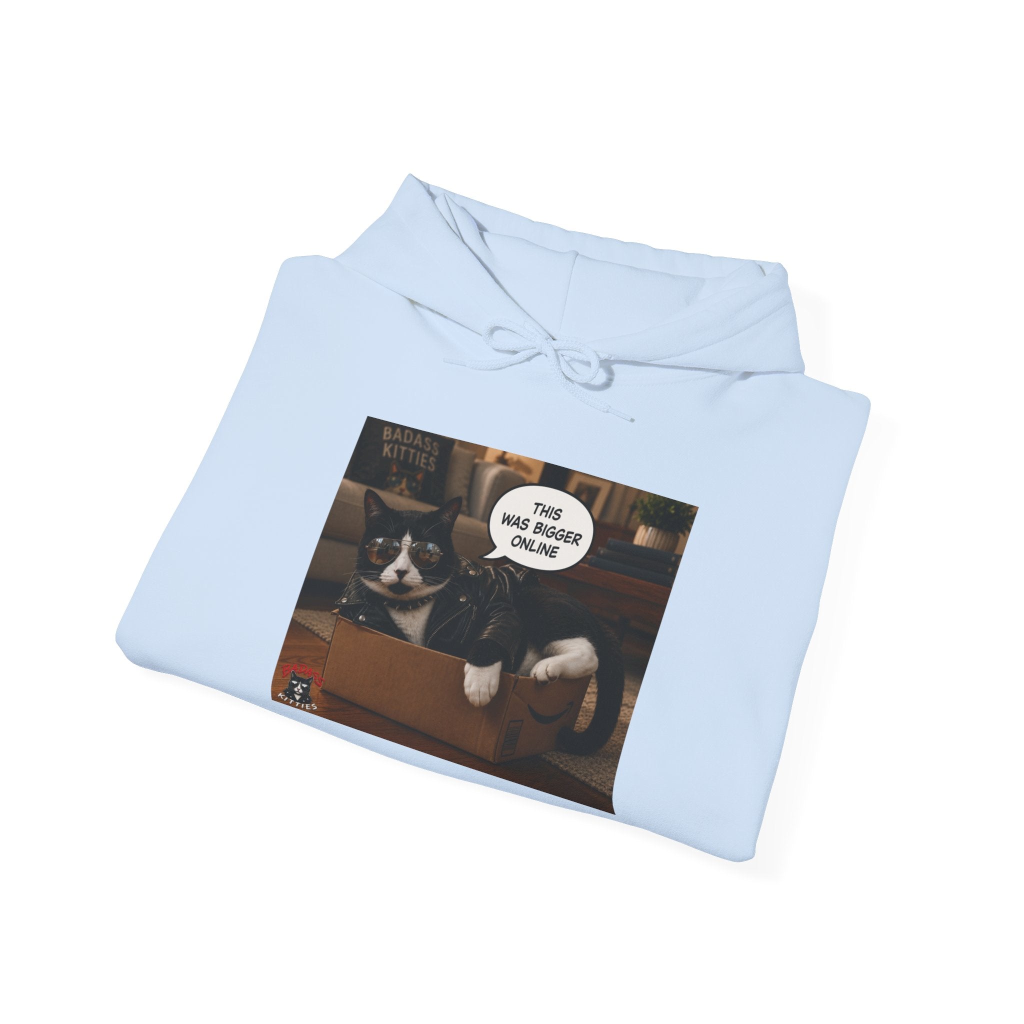 Cat Meme-This Was Bigger Online – Funny Badass Cat Hoodie