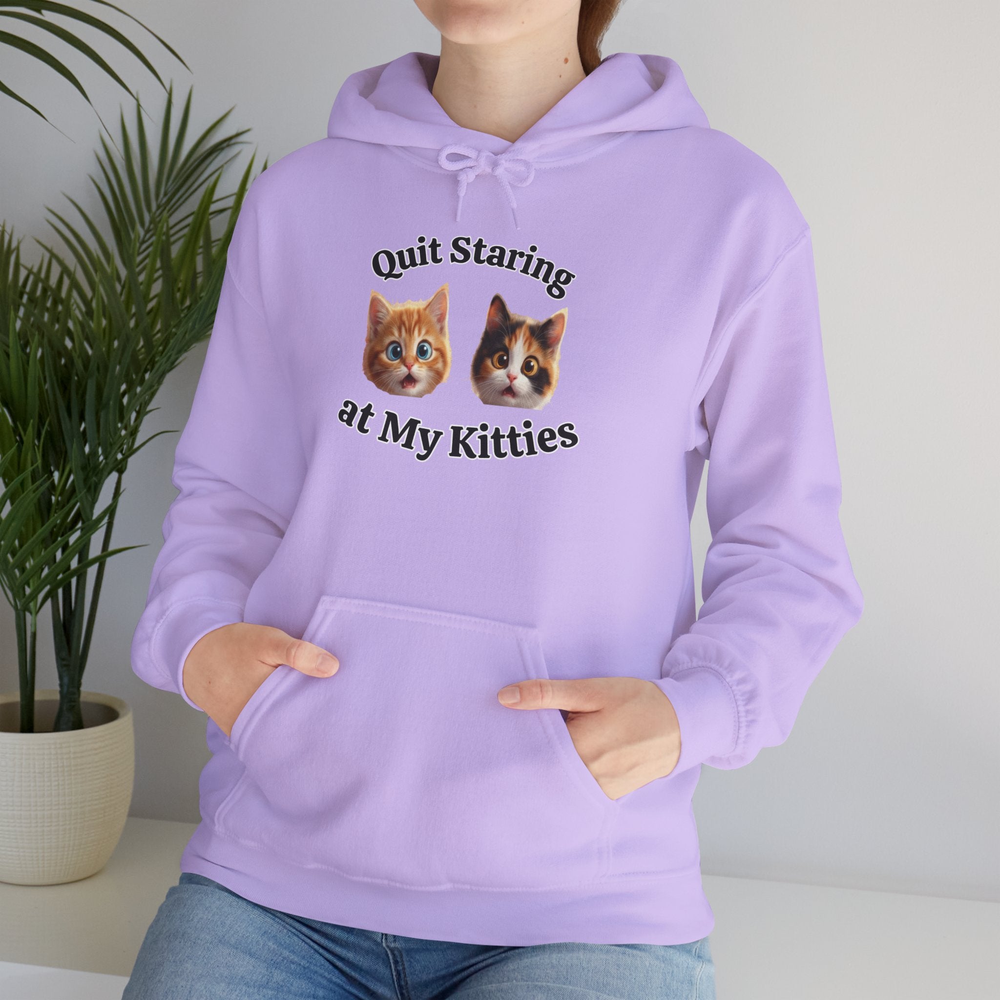 Funny Cat "Quit Staring" Hoodie