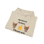 Cat Lovers "My Face is Up Here" Hilarious Hoodie
