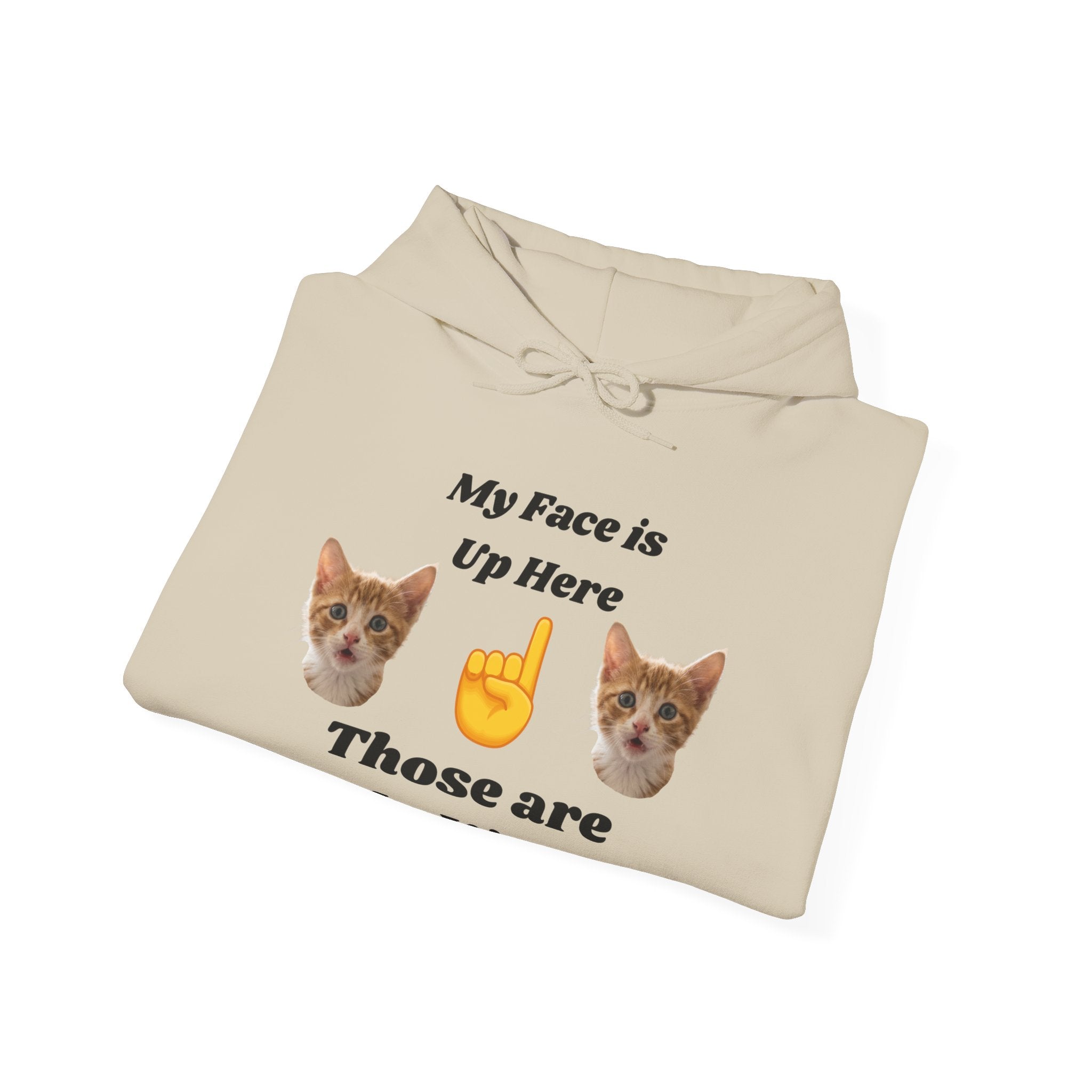 Cat Lovers "My Face is Up Here" Hilarious Hoodie