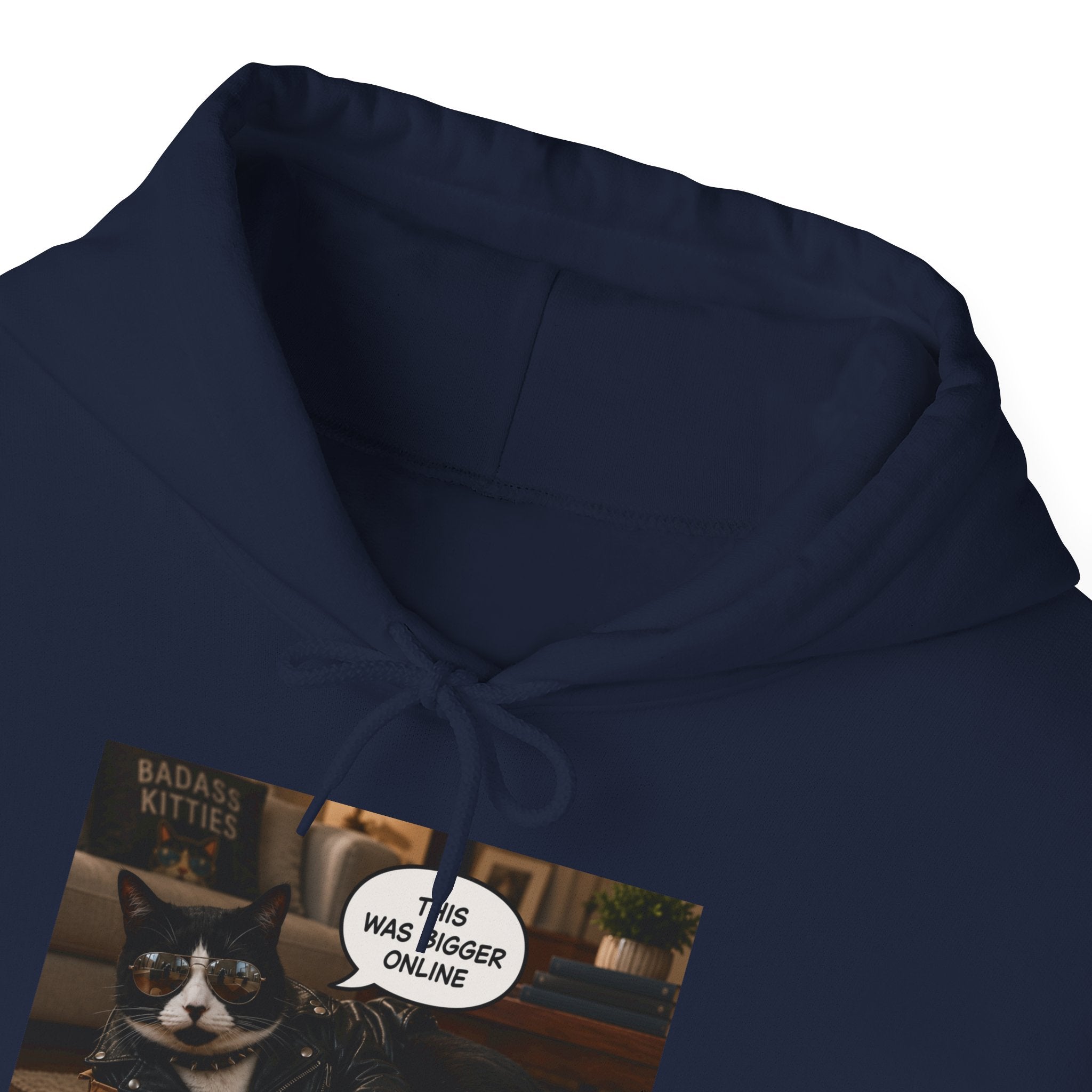Cat Meme-This Was Bigger Online – Funny Badass Cat Hoodie