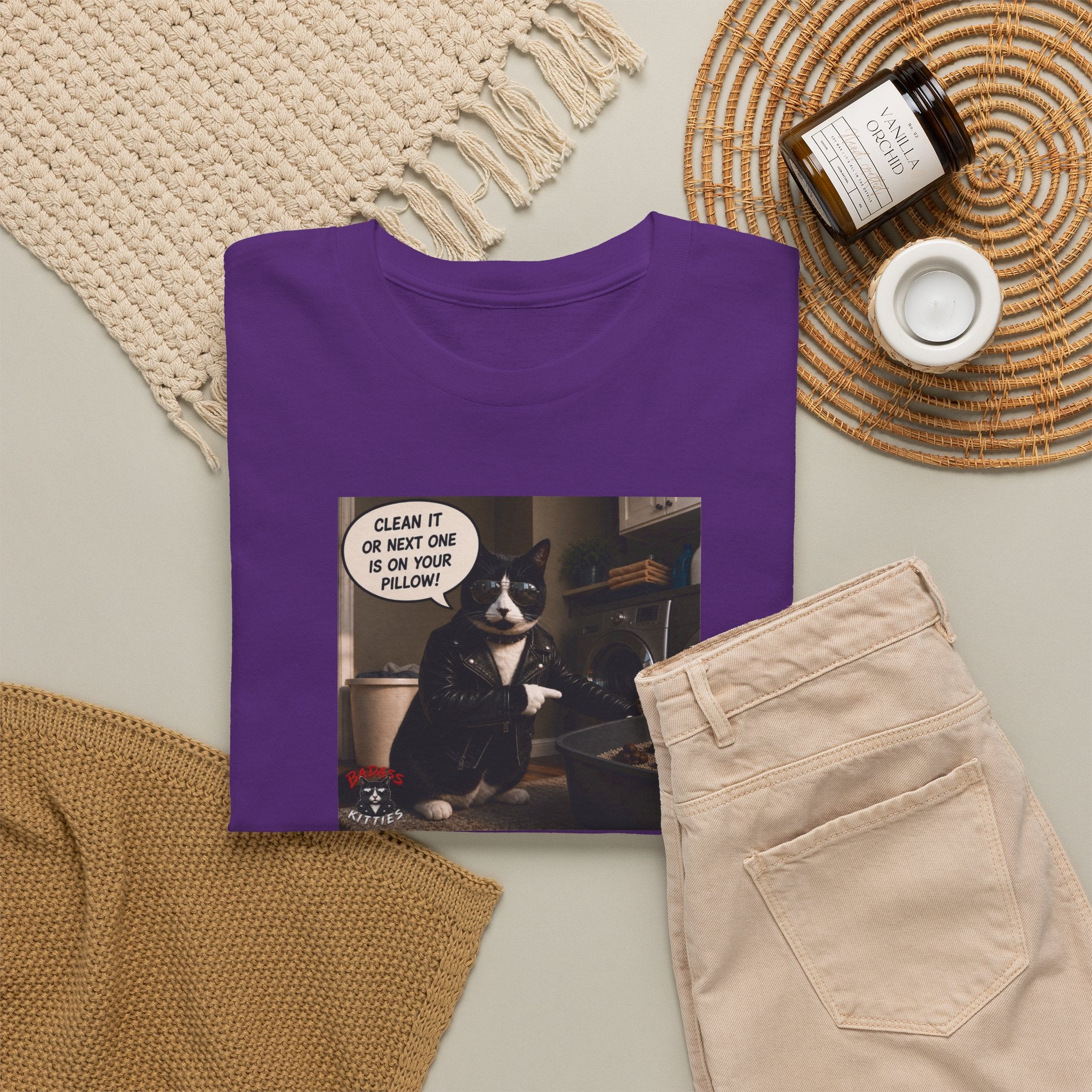 Cat Meme-Clean It... Or the Next One Is on Your Pillow! – Funny Cat T-Shirt