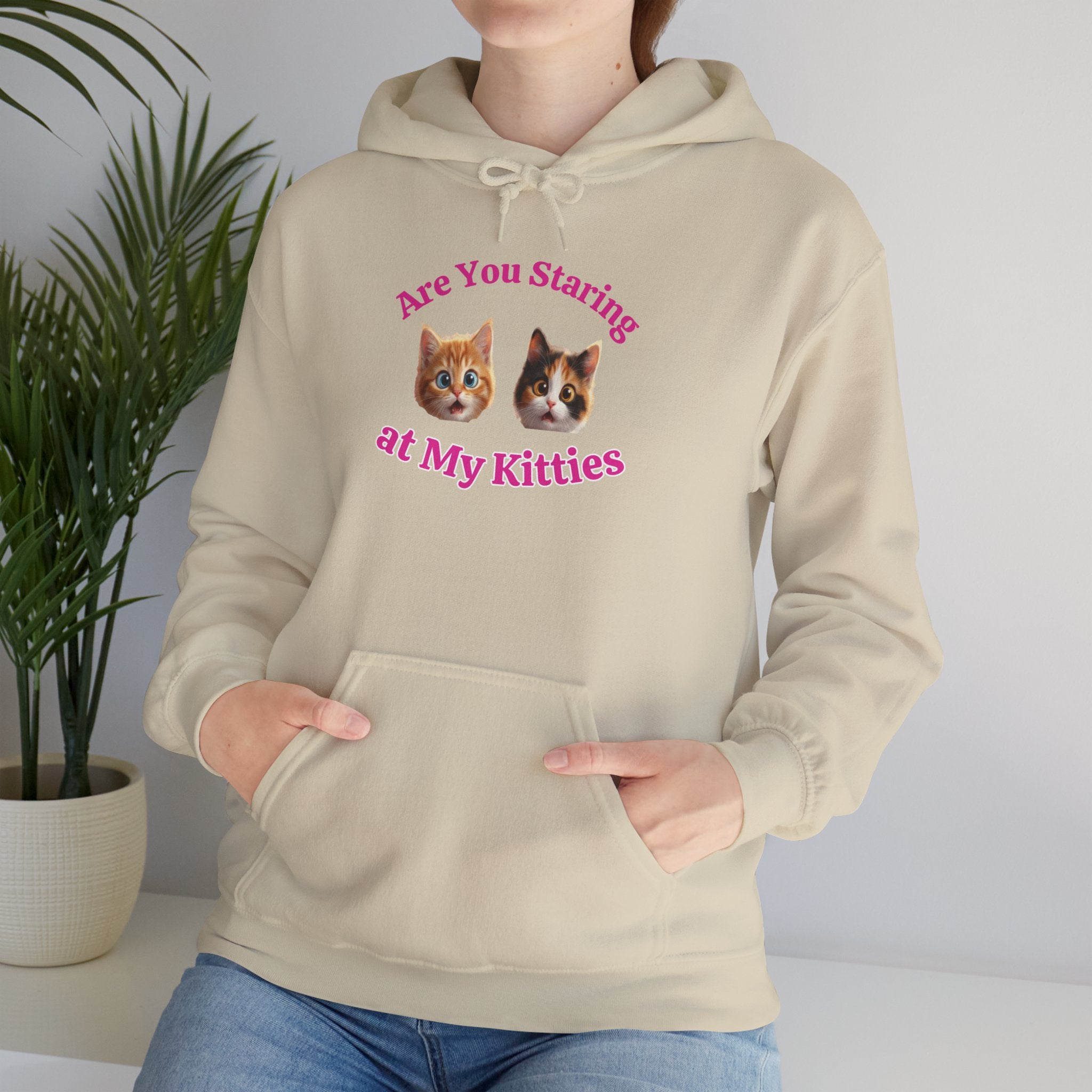 Cat Fun "Are You Staring" Hilarious Hoodie