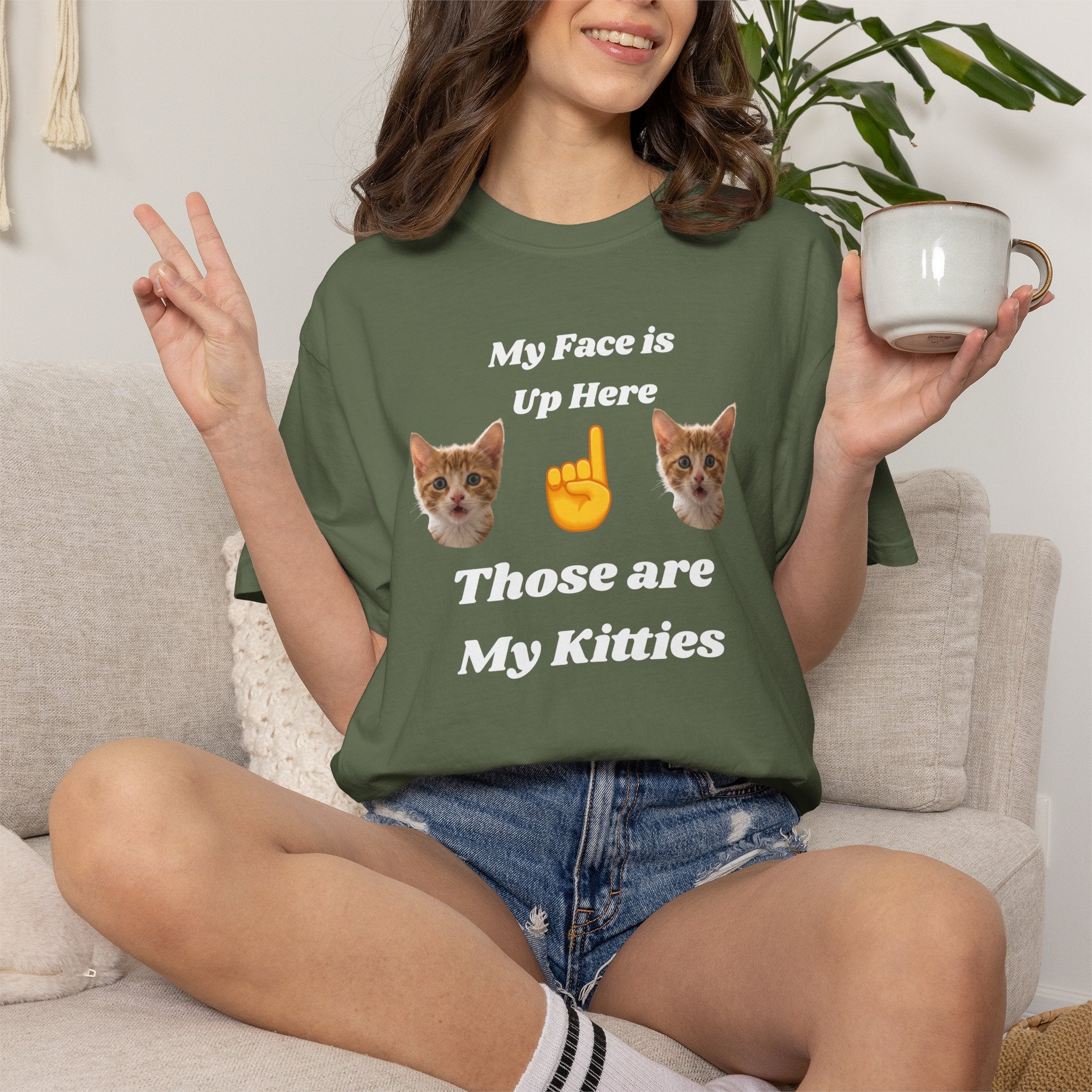 "My Face is Up Here" Funny T-Shirt