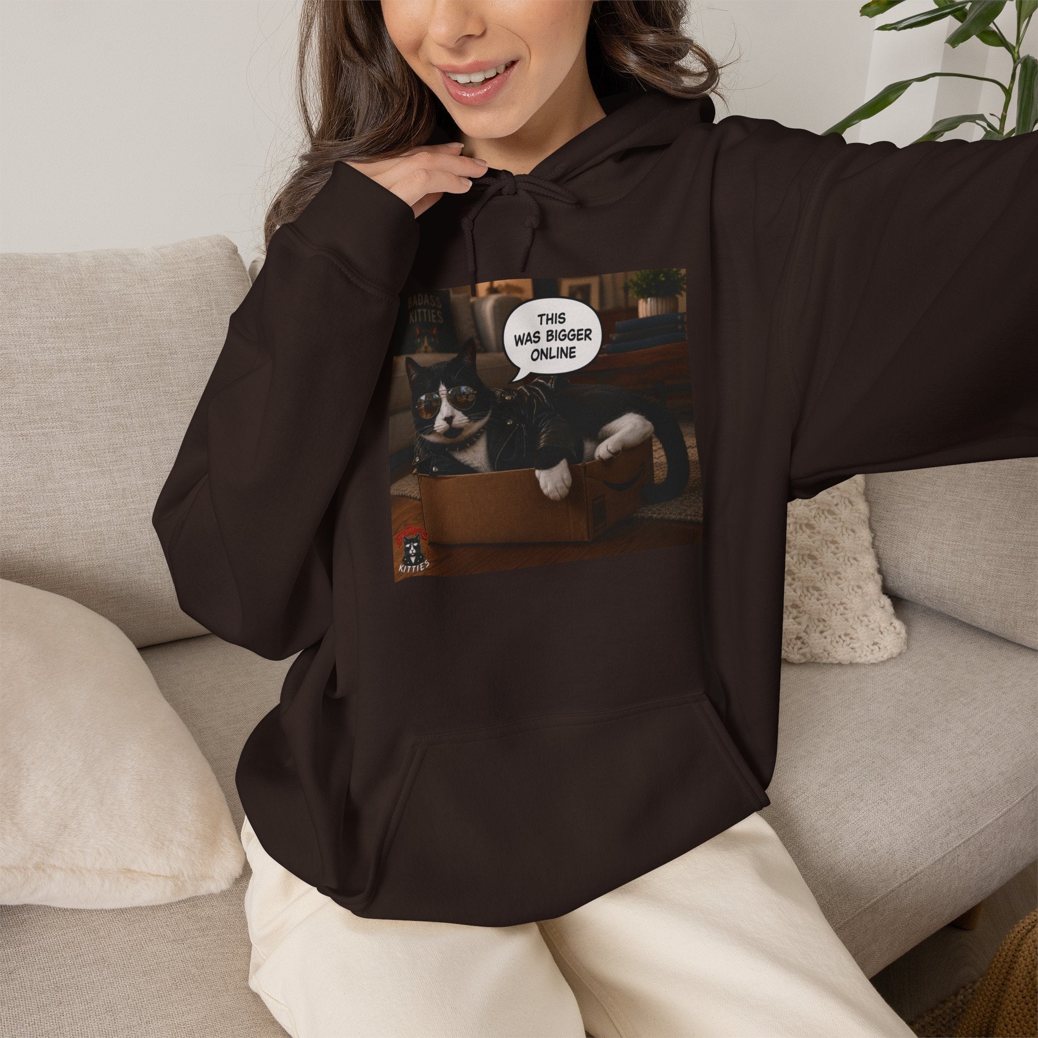 Cat Meme-This Was Bigger Online – Funny Badass Cat Hoodie