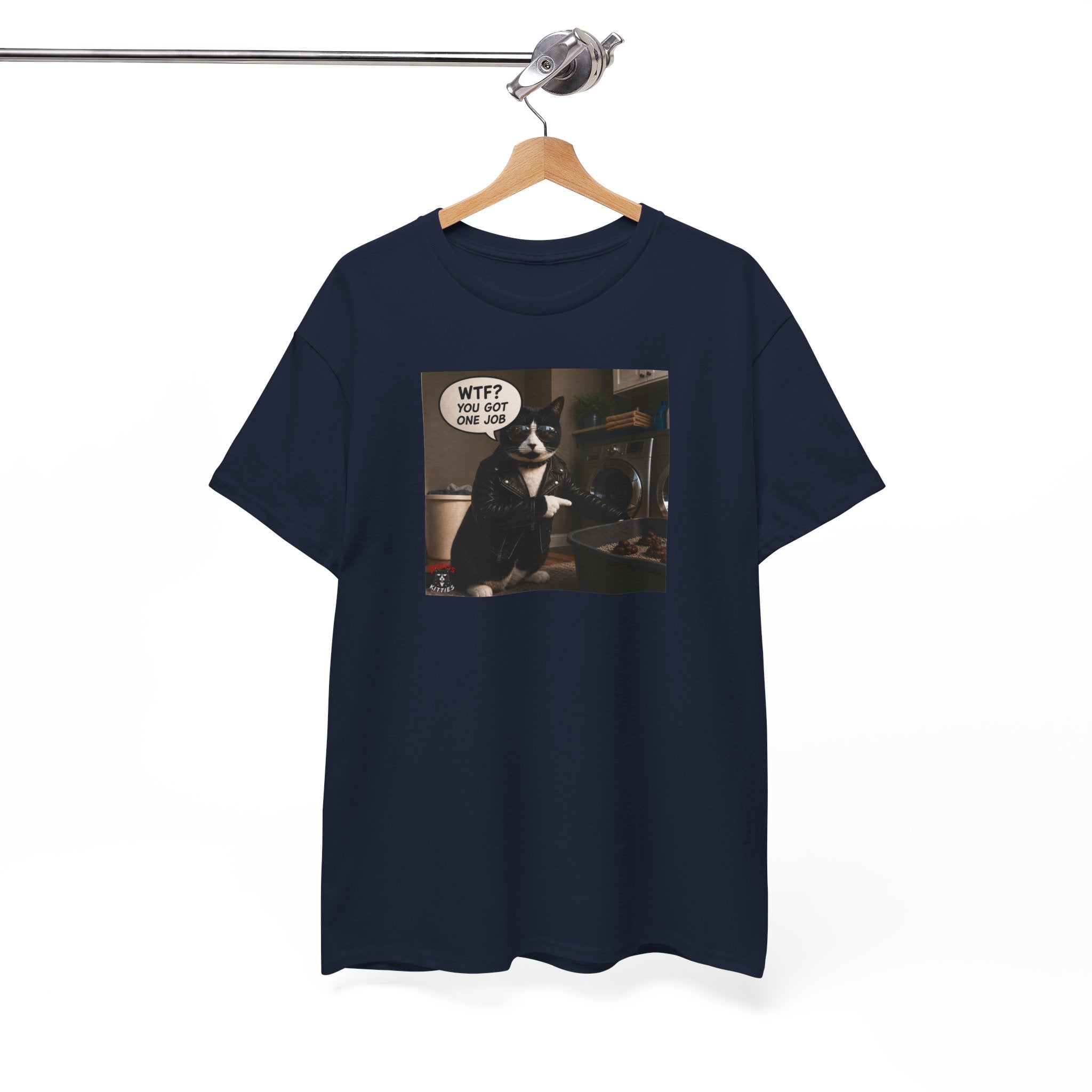 Cat Meme T-Shirt — "WTF? You Got One Job" Graphic Tee