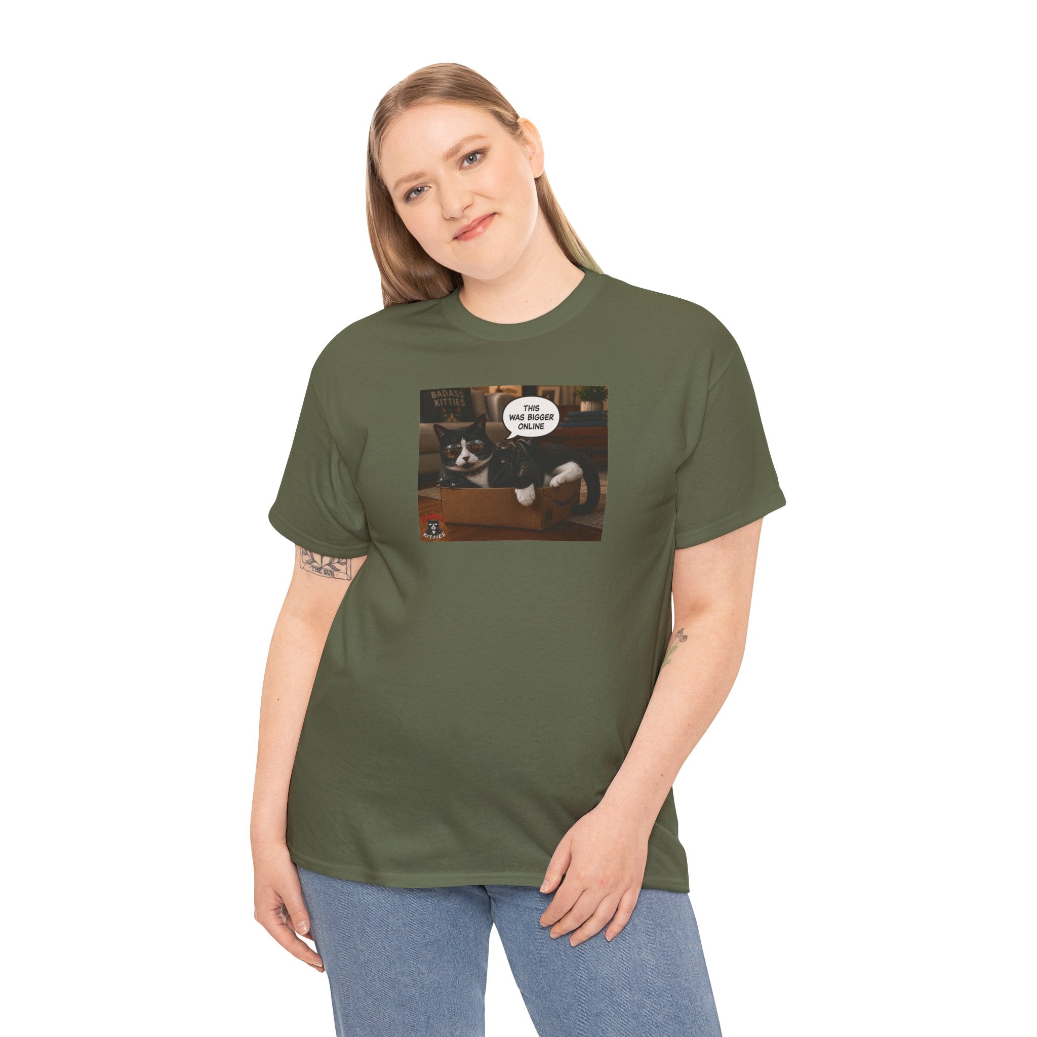 Cat Meme-This Was Bigger Online – Funny Badass Cat T-Shirt