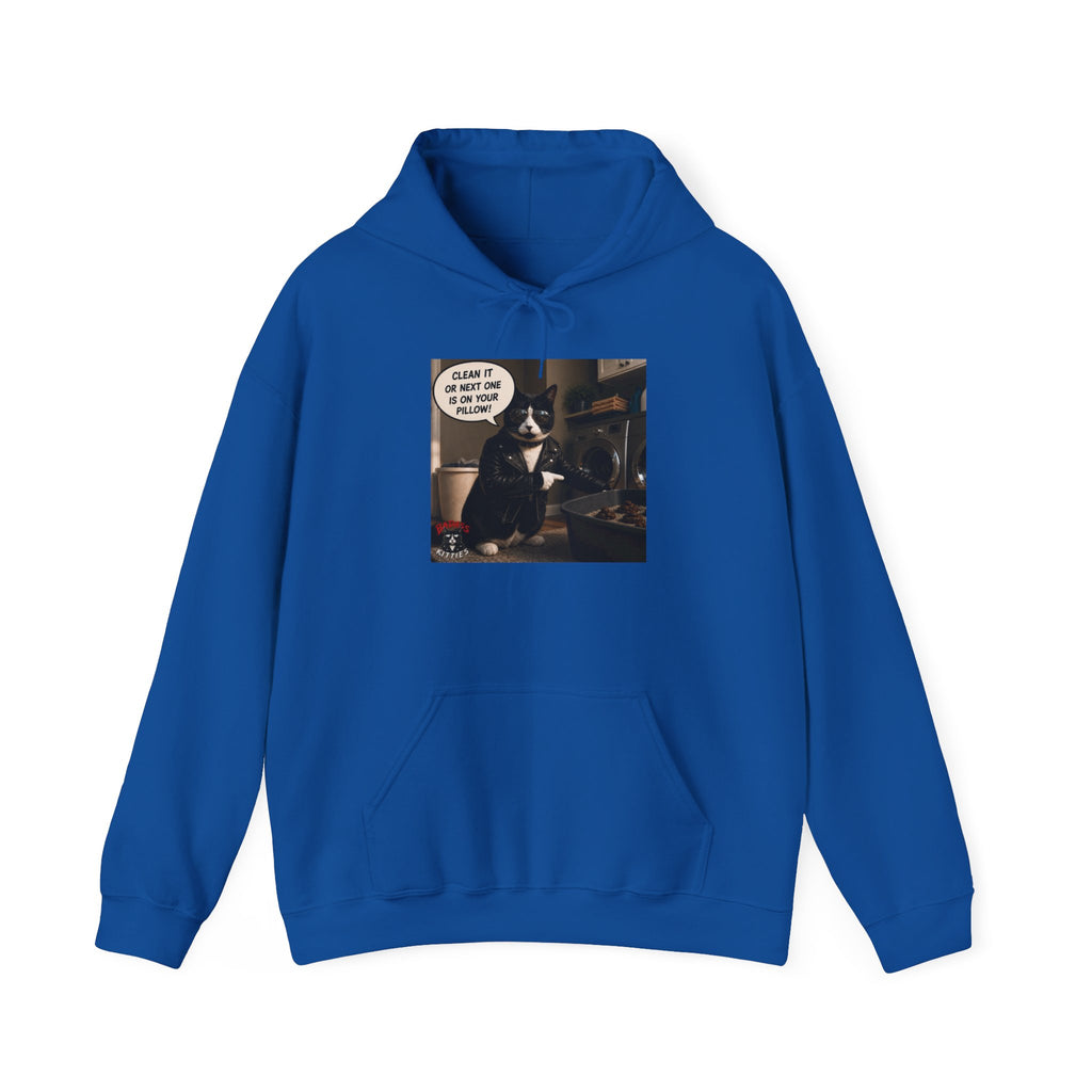 Cat Meme-Clean It or the Next One Is on Your Pillow! | Funny Cat Lover Hoodie