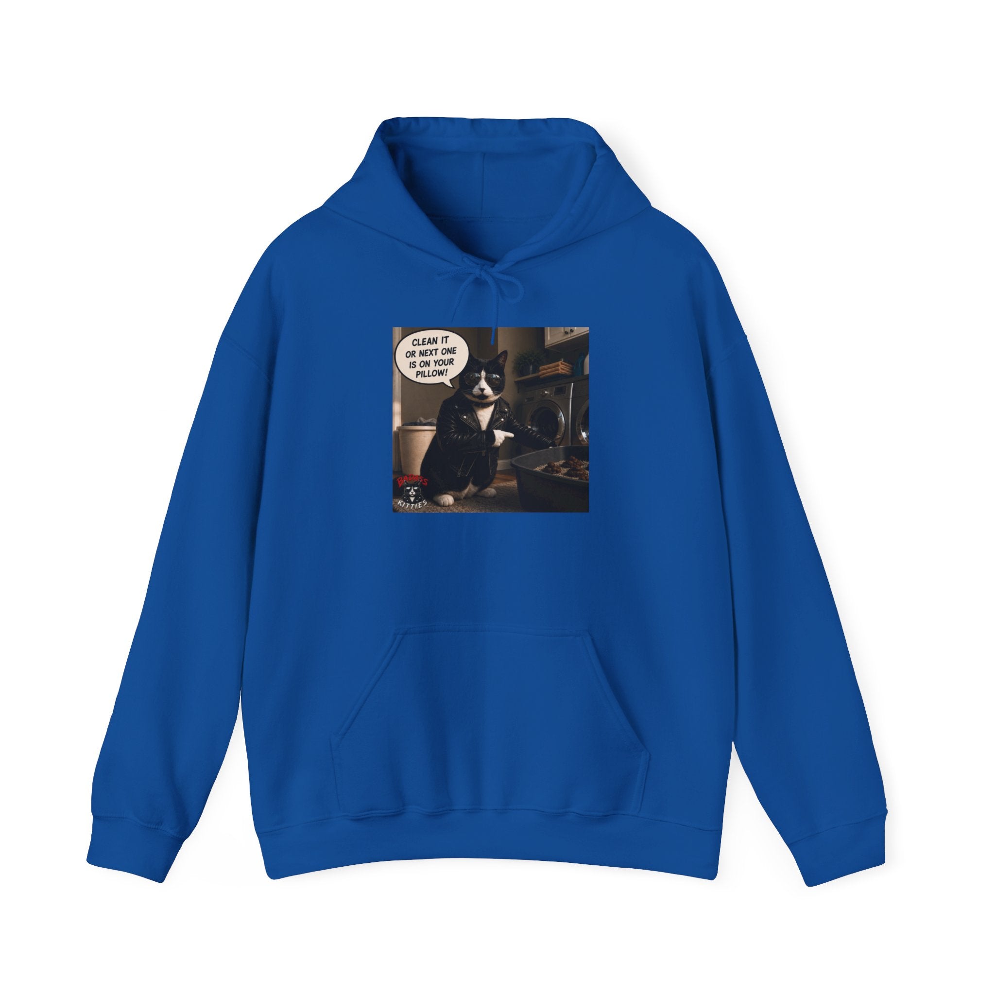 Cat Meme-Clean It or the Next One Is on Your Pillow! | Funny Cat Lover Hoodie