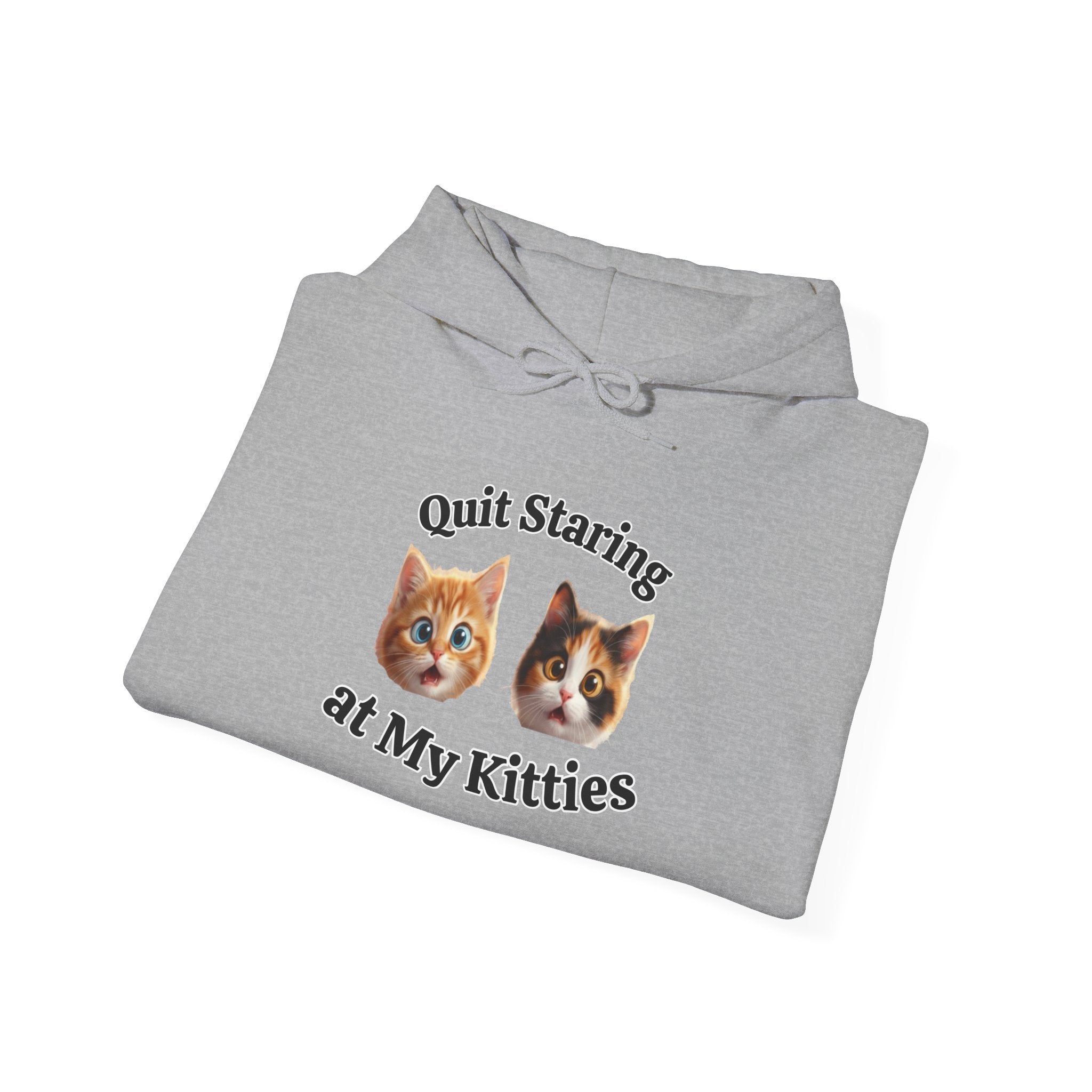 Funny Cat "Quit Staring" Hoodie