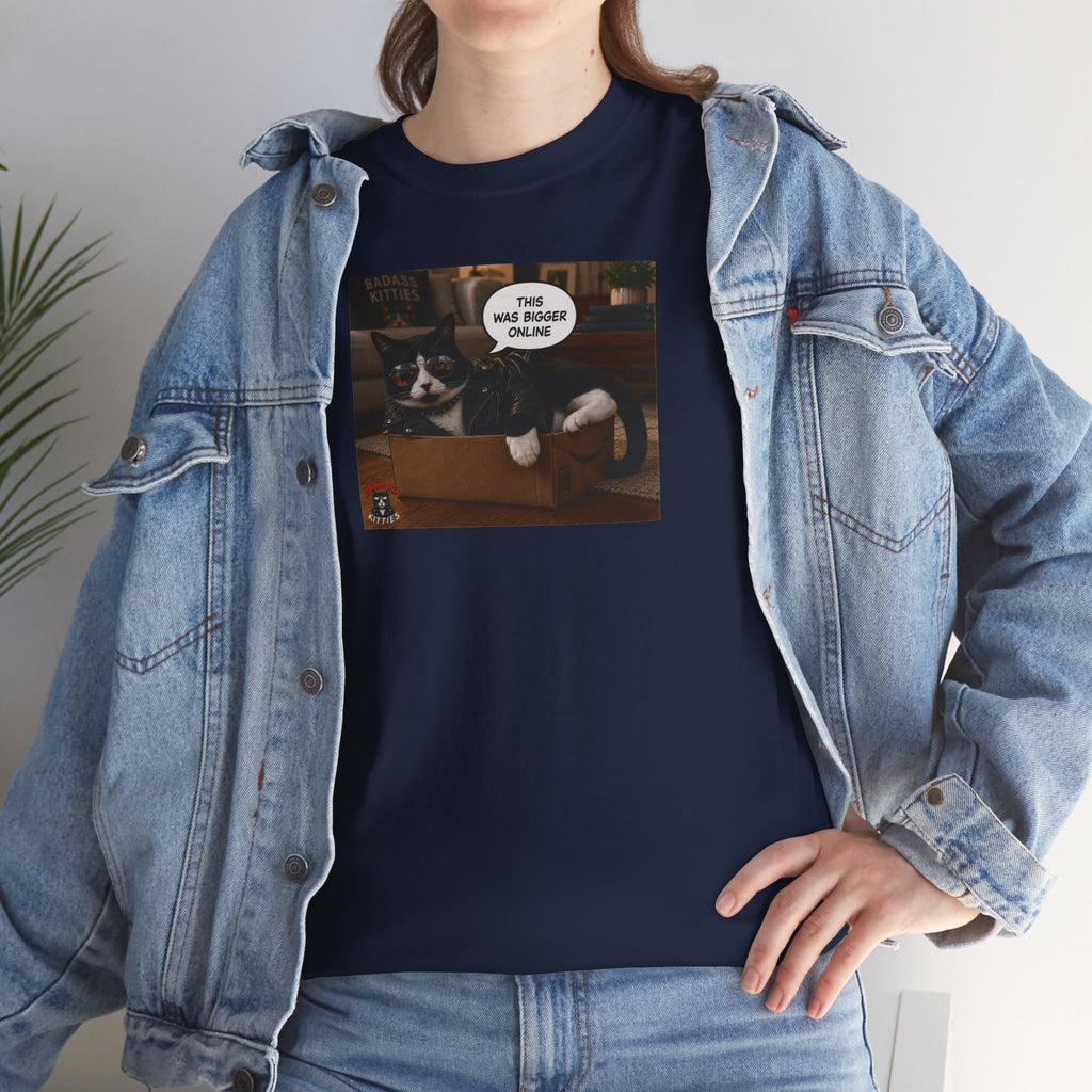 Cat Meme-This Was Bigger Online – Funny Badass Cat T-Shirt