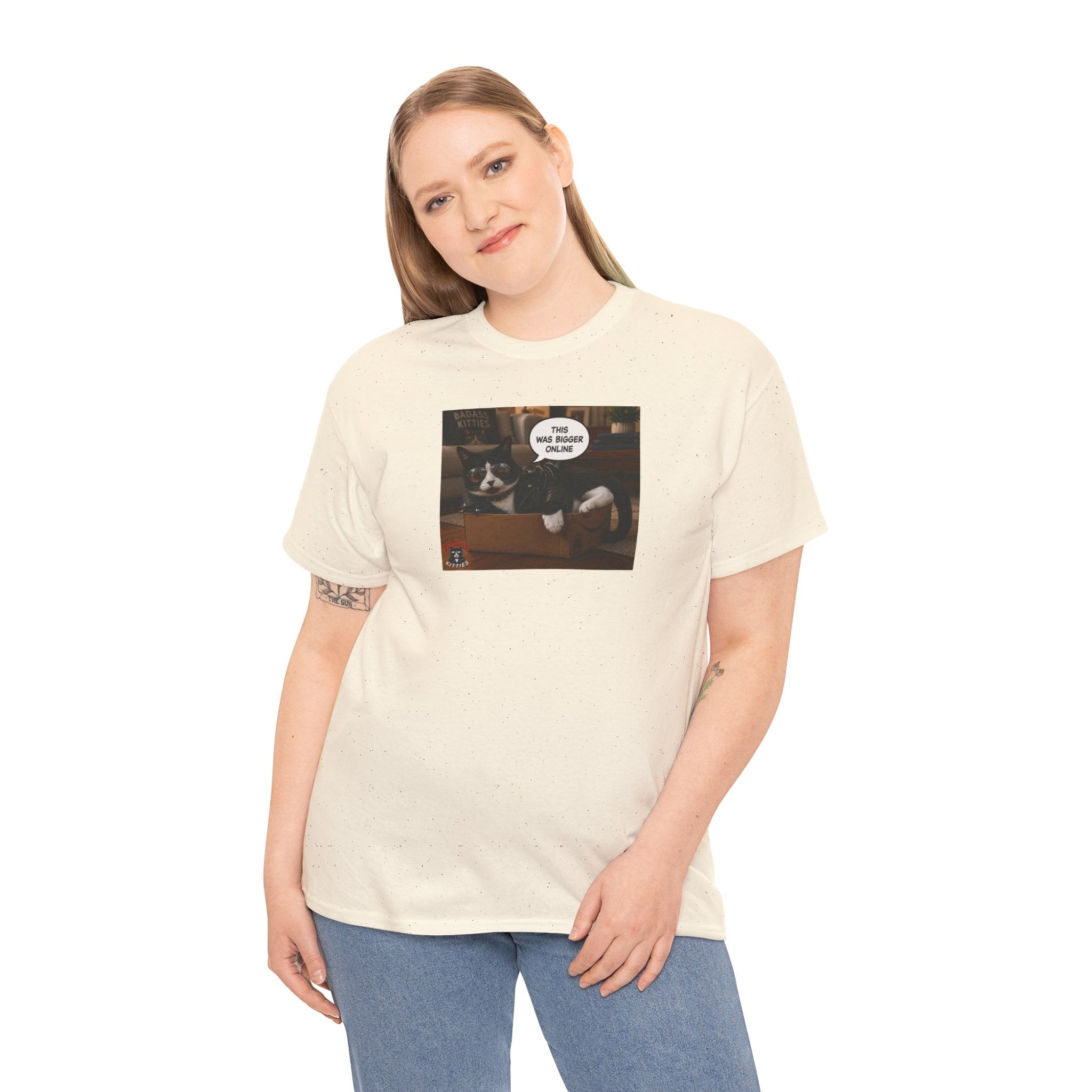 Cat Meme-This Was Bigger Online – Funny Badass Cat T-Shirt