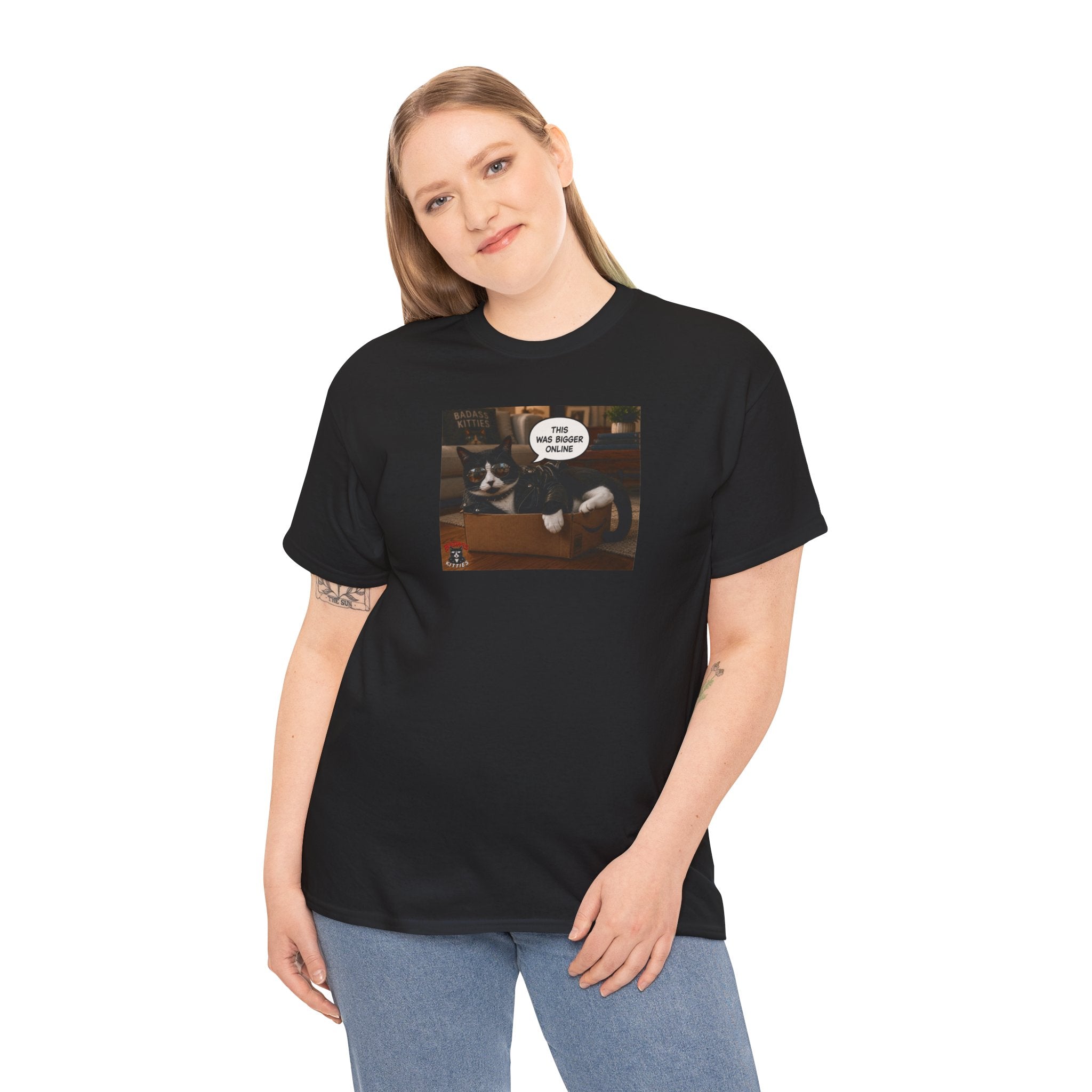 Cat Meme-This Was Bigger Online – Funny Badass Cat T-Shirt
