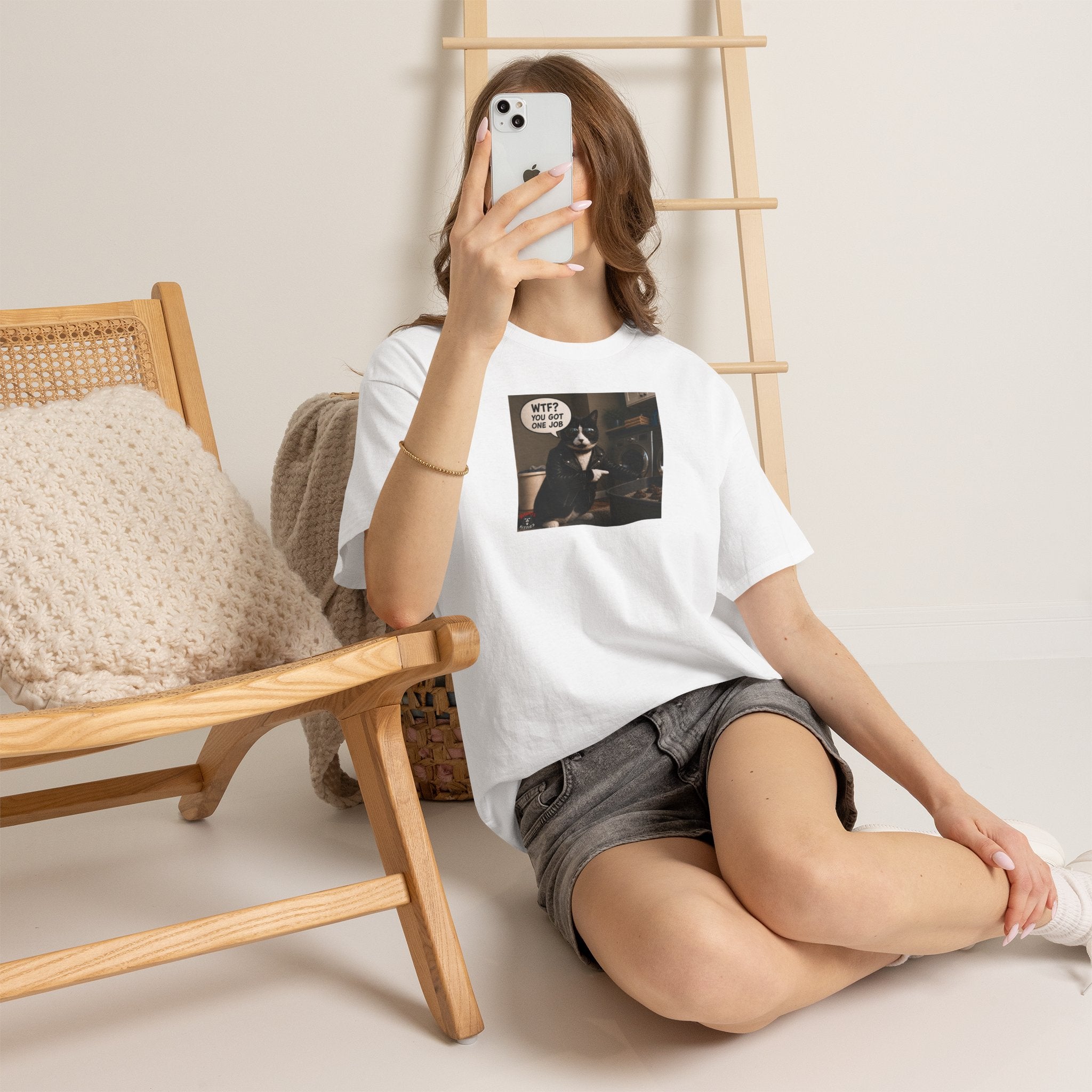 Cat Meme T-Shirt — "WTF? You Got One Job" Graphic Tee
