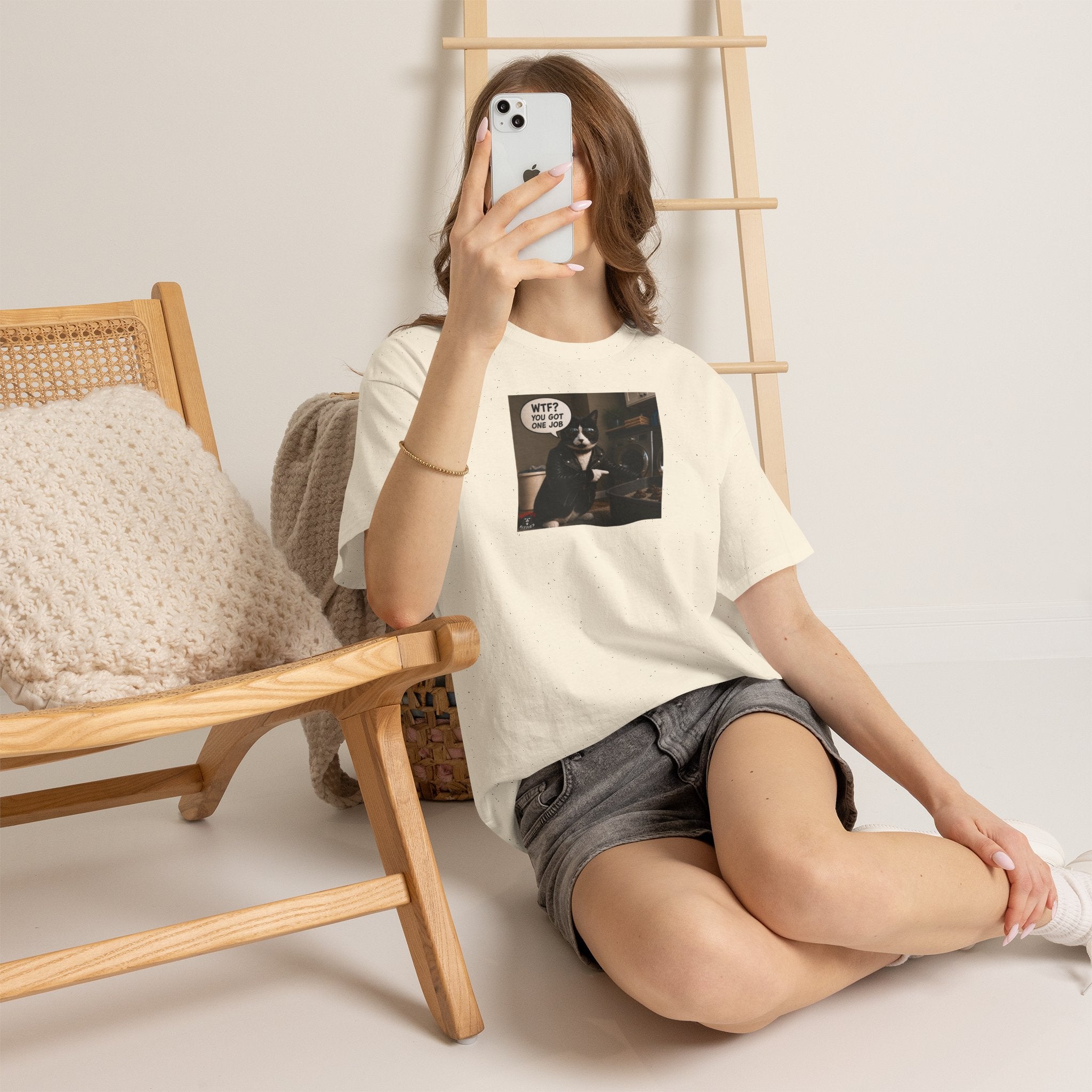 Cat Meme T-Shirt — "WTF? You Got One Job" Graphic Tee