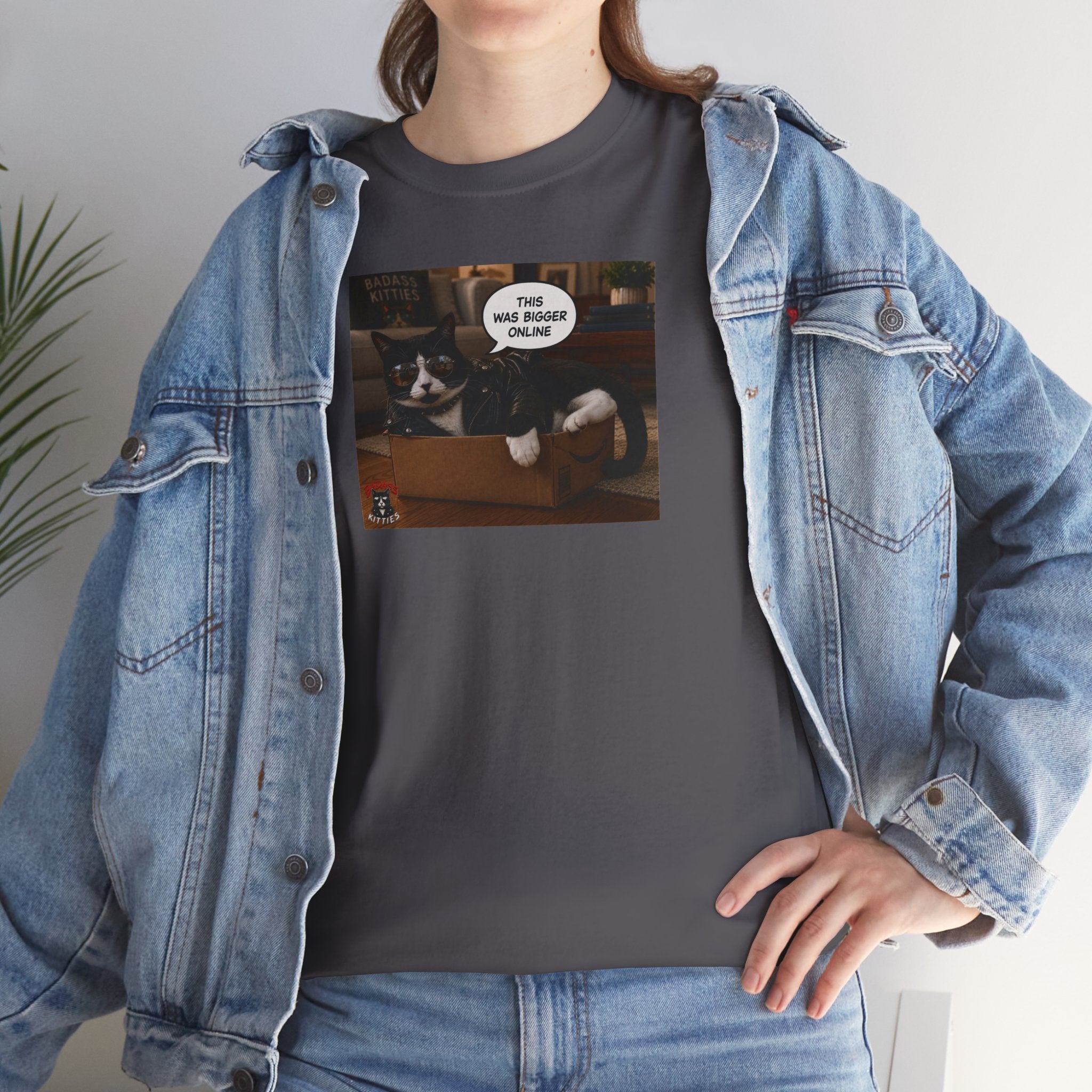 Cat Meme-This Was Bigger Online – Funny Badass Cat T-Shirt