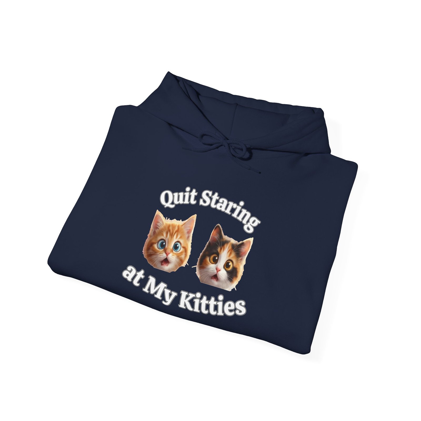 Cat Hilarious "Quit Staring" Fun Hoodie - Image 21
