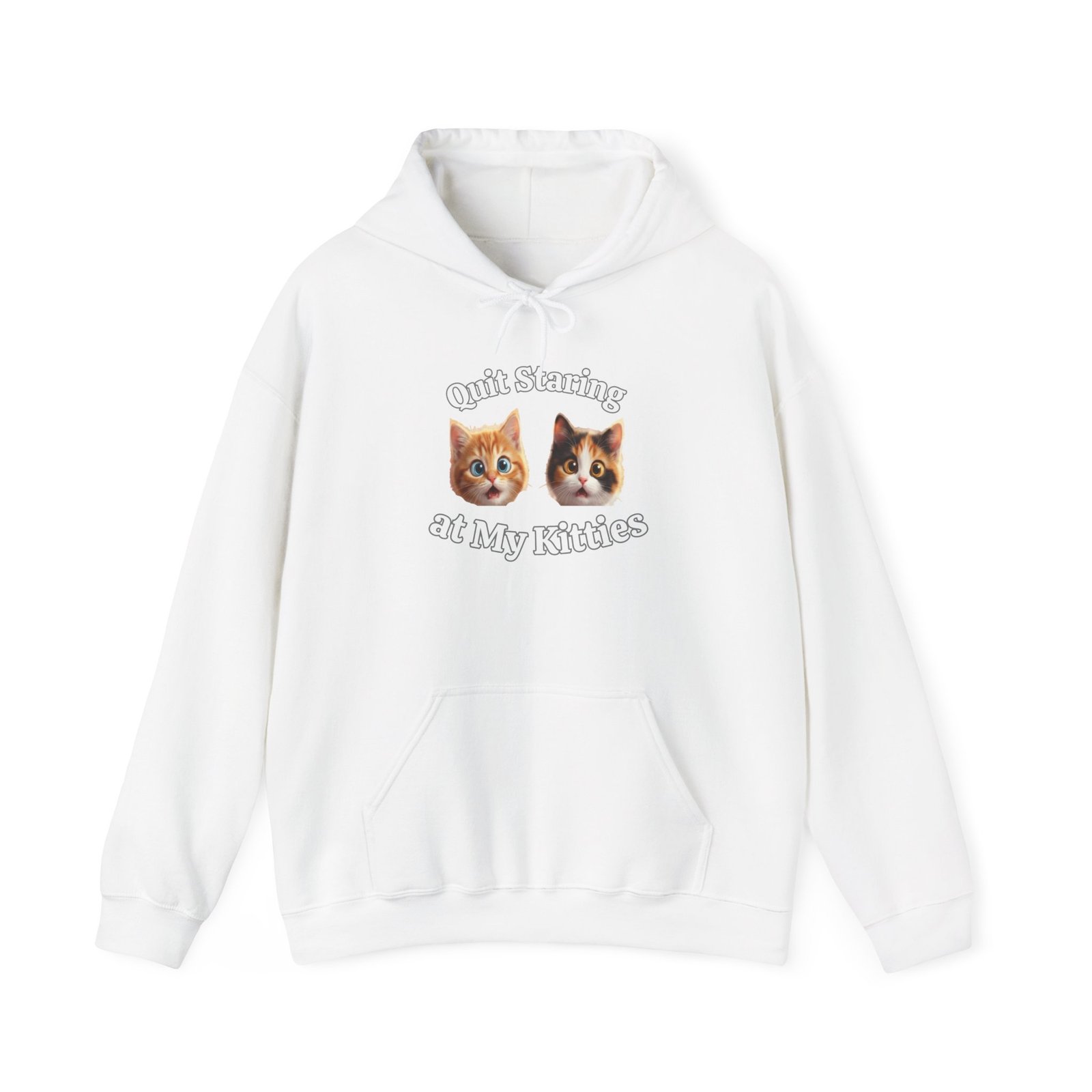 Cat Hilarious "Quit Staring" Fun Hoodie - Image 4