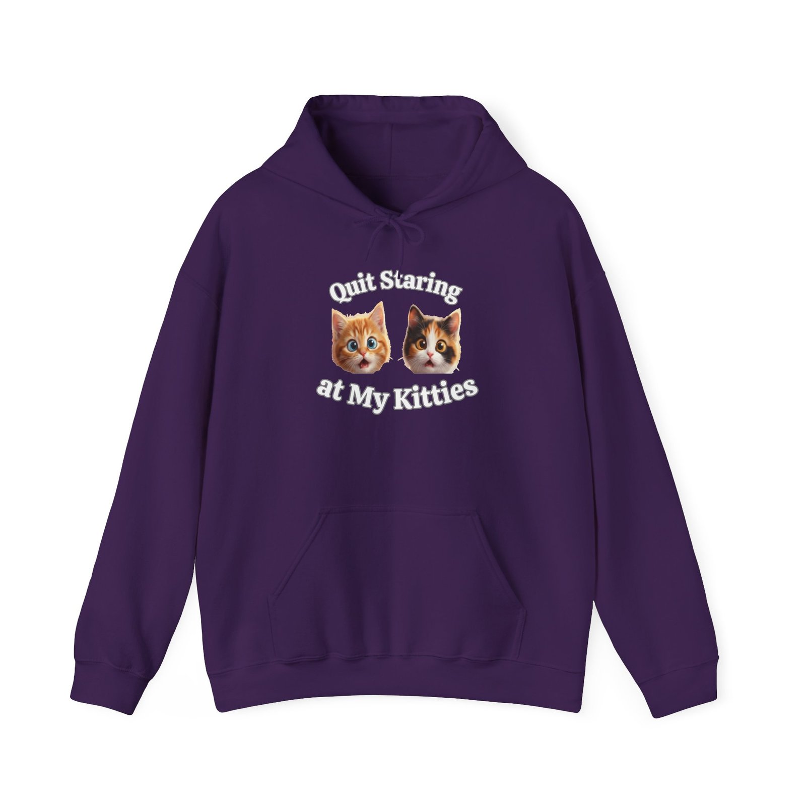 Cat Hilarious "Quit Staring" Fun Hoodie - Image 25