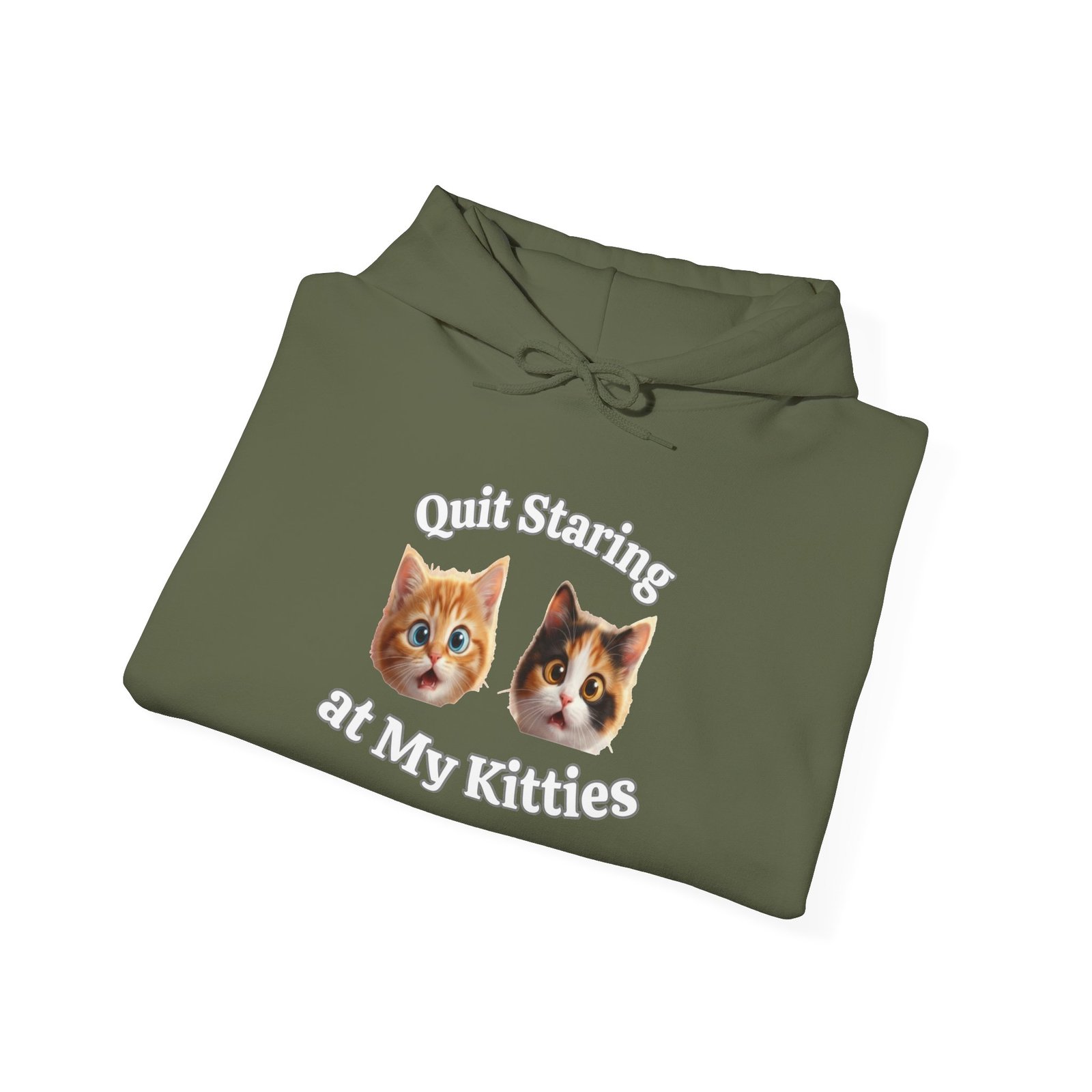 Cat Hilarious "Quit Staring" Fun Hoodie - Image 12