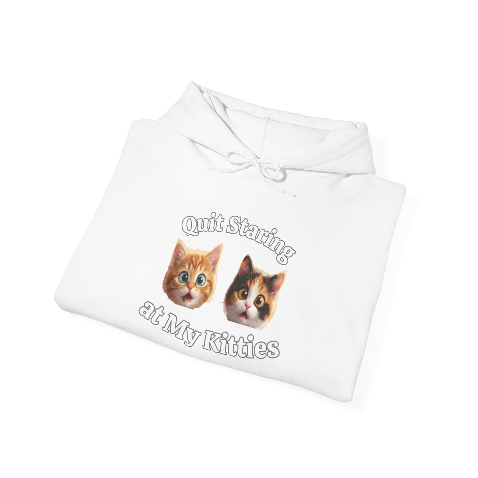 Cat Hilarious "Quit Staring" Fun Hoodie - Image 6