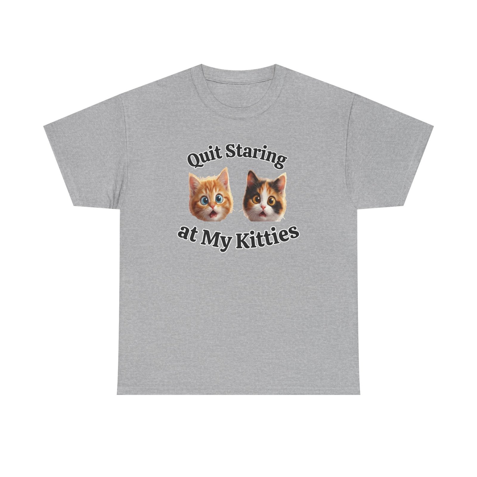 Playful Kitty "Quit Staring?" Funny T-Shirt