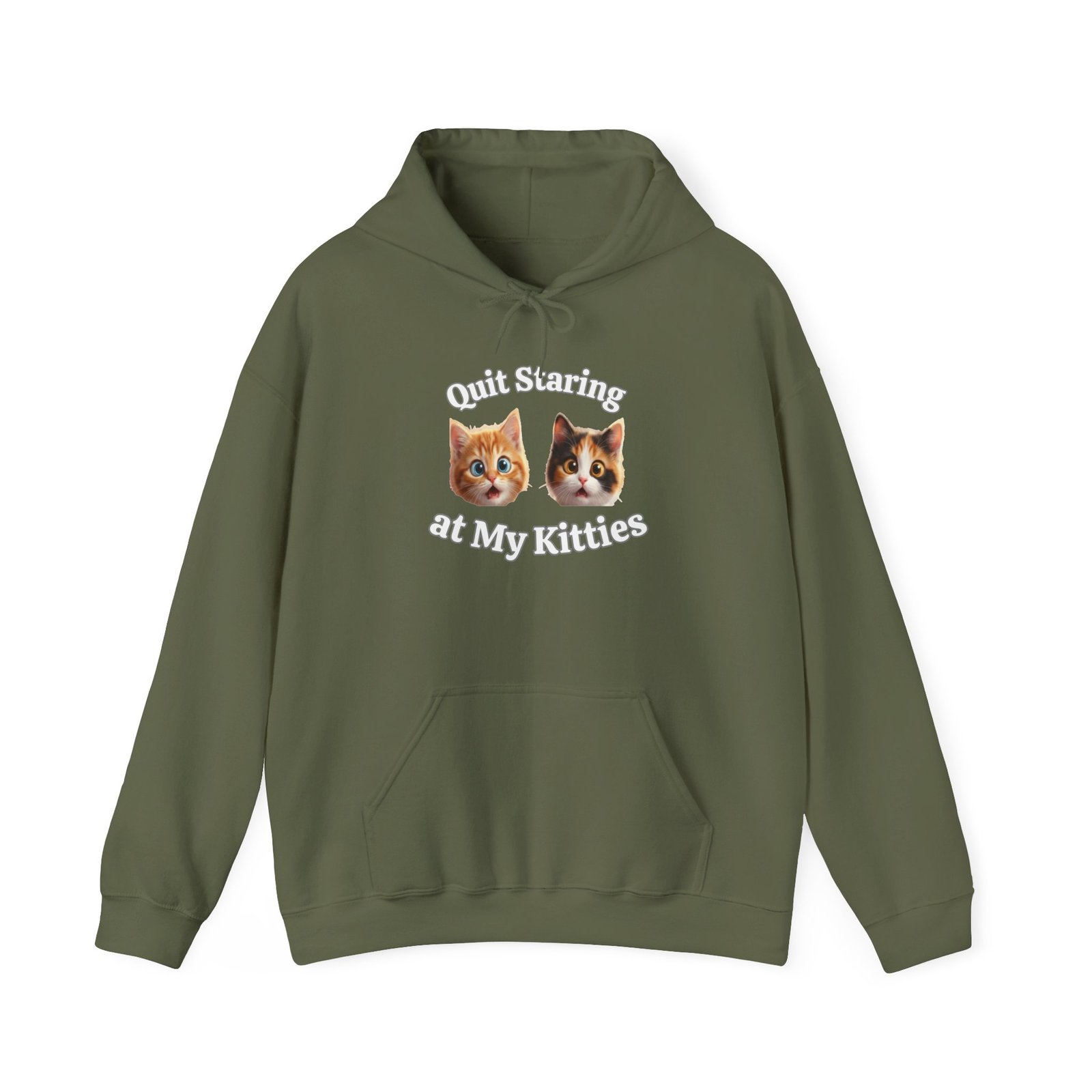 Cat Hilarious "Quit Staring" Fun Hoodie - Image 10