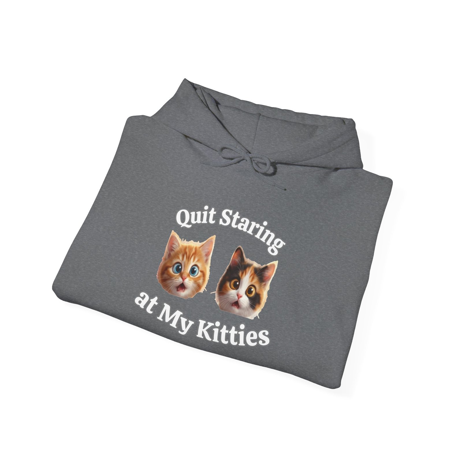 Cat Hilarious "Quit Staring" Fun Hoodie - Image 15