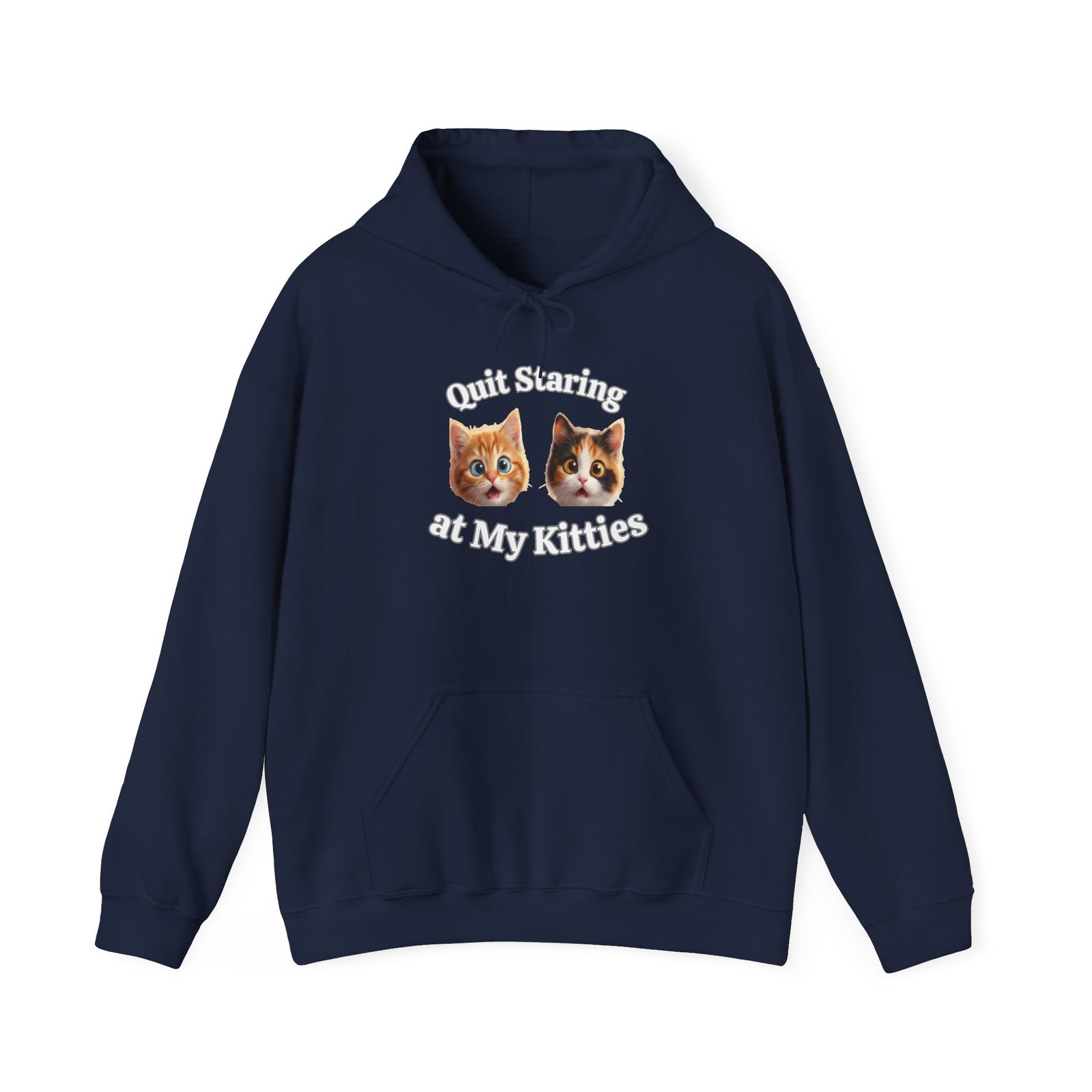 Cat Hilarious "Quit Staring" Fun Hoodie - Image 19