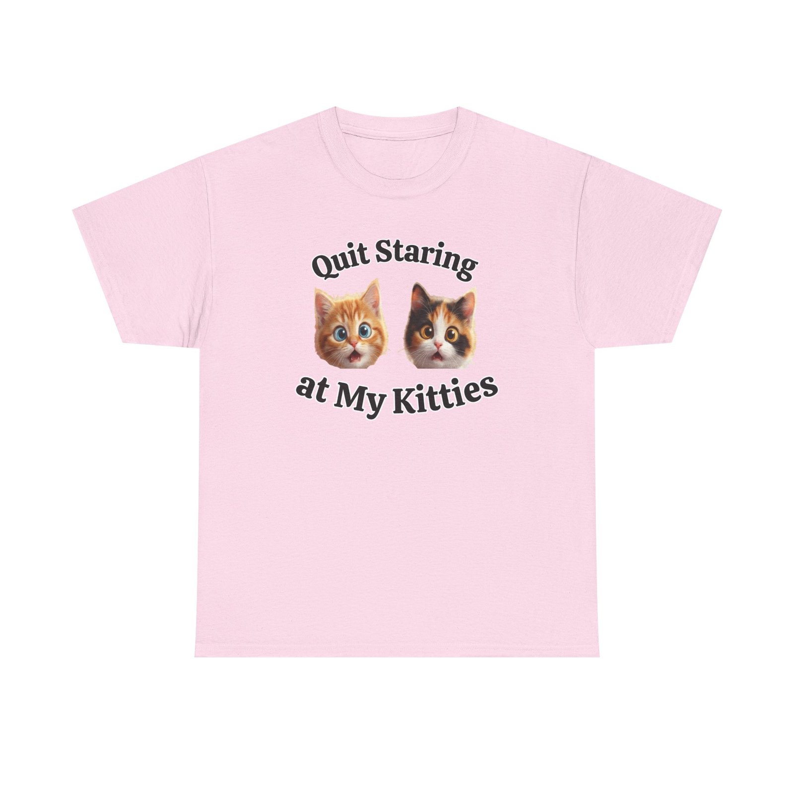 Playful Kitty "Quit Staring?" Funny T-Shirt - Image 7